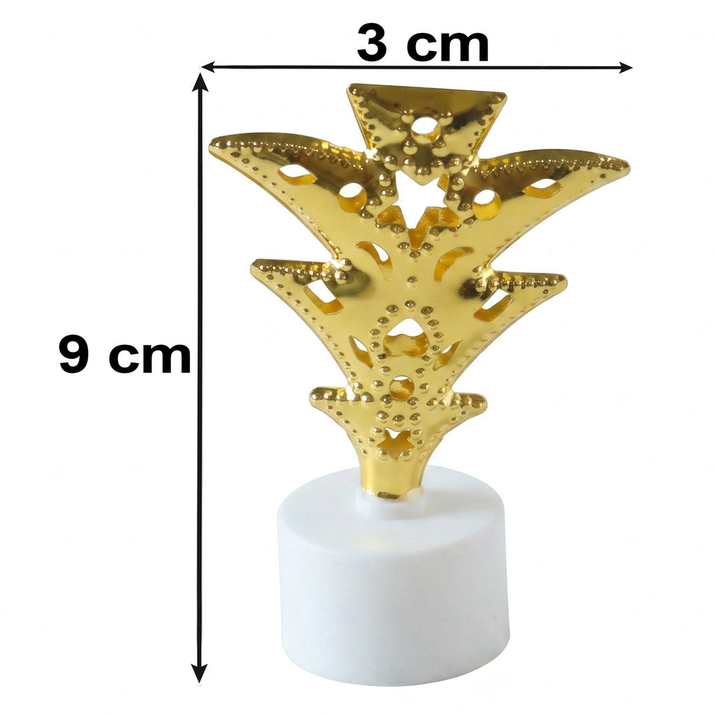 Golden Christmas Tree Led Tealight Candles For Home And Festive Decor (12 Pc Set)
