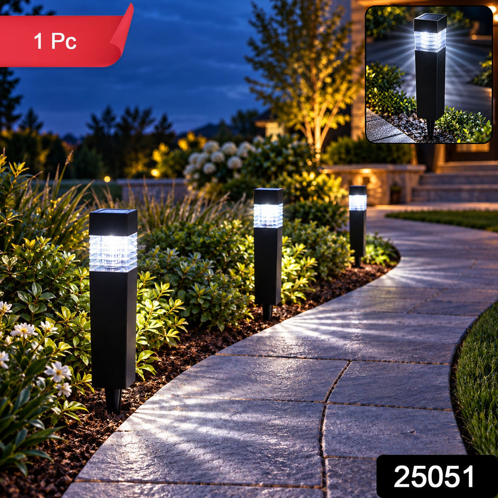 Solar Led Garden Pathway Light With Ground Stake And Ribbed Diffuser (1 Pc)