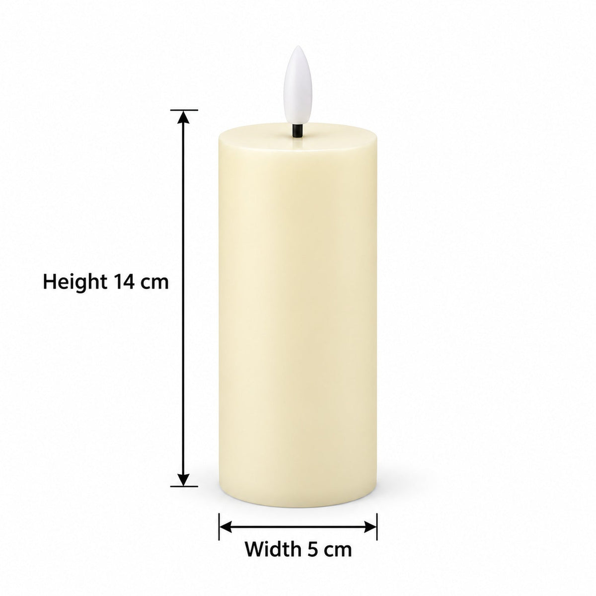 Smooth Flameless Led Pillar Candle For Festive Table And Home Decor (3 Pc)