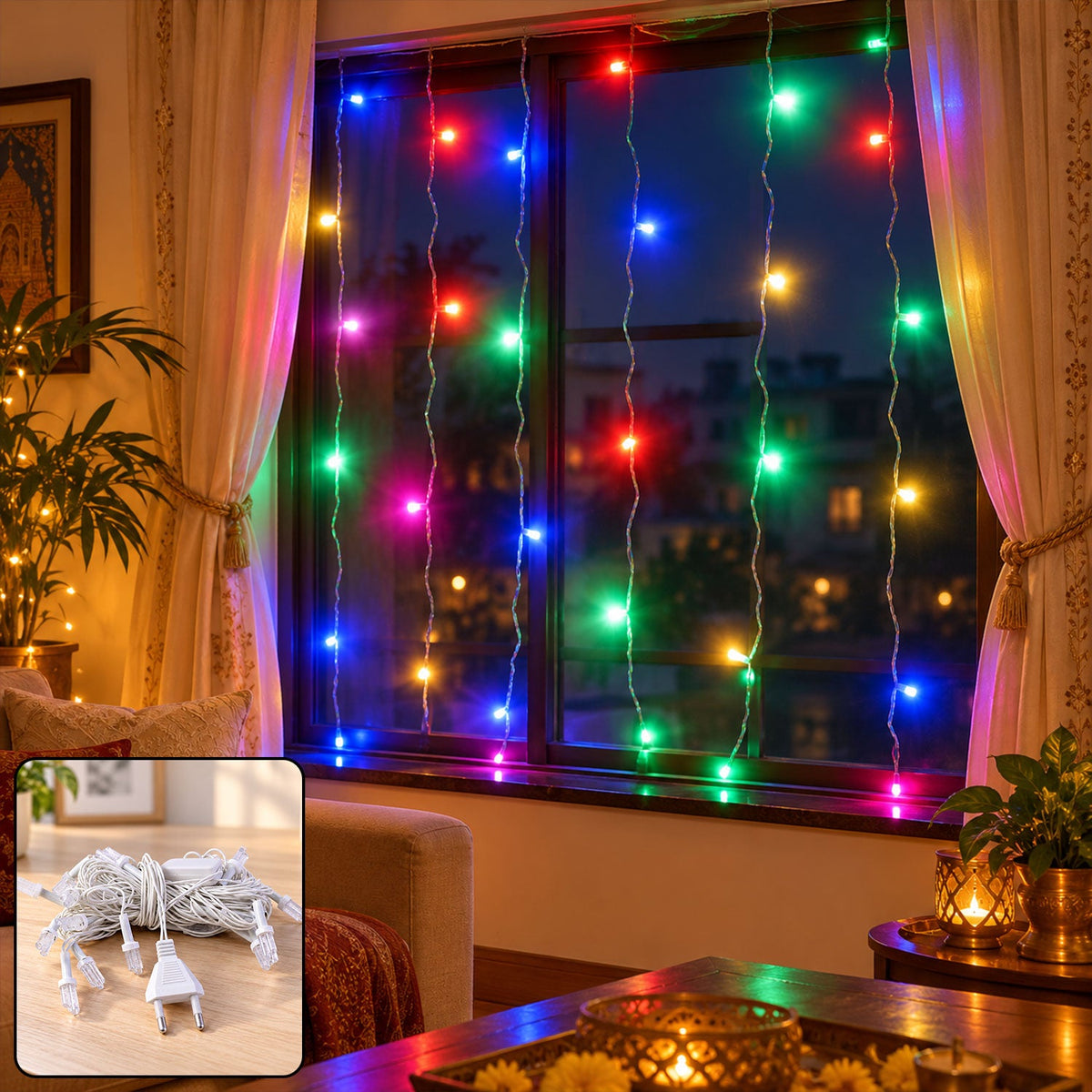 Multicolor Led String Light Series For Diwali And Festival Decor (9 Mtr)