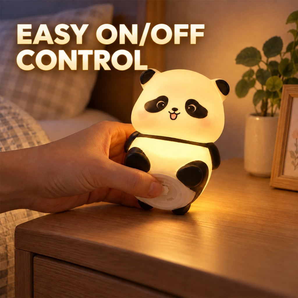Sitting Panda Led Night Light Add A Gentle And Charming Glow To Bedrooms Nurseries And Bedside Spaces (1 Pc)
