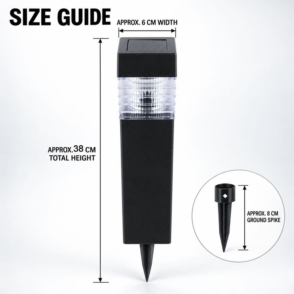 Solar Led Garden Pathway Light With Ground Stake And Ribbed Diffuser (1 Pc)