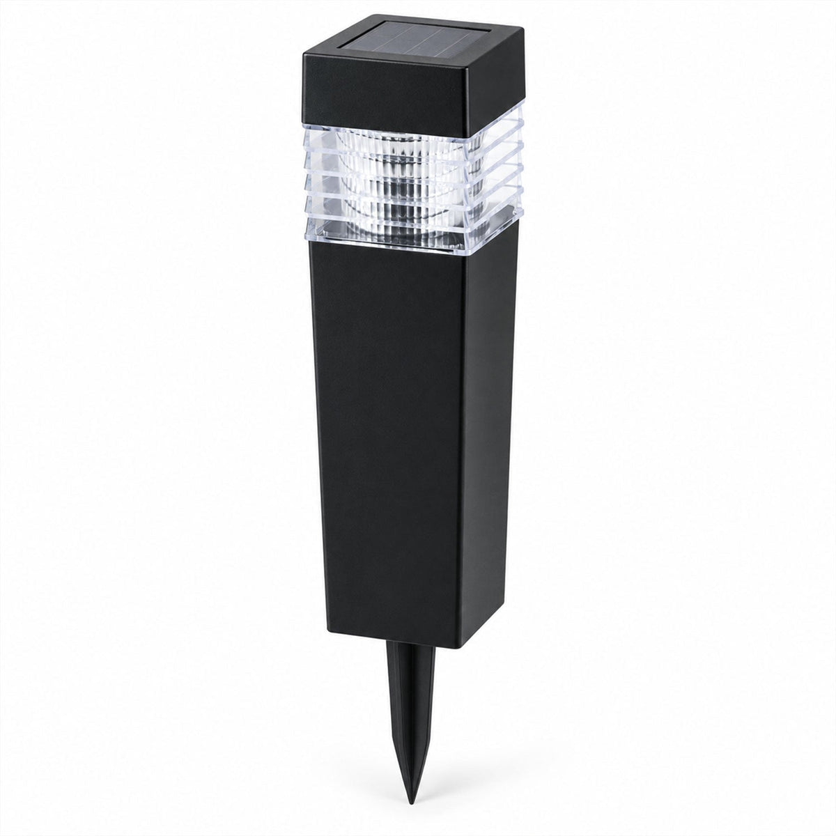Solar Led Garden Pathway Light With Ground Stake And Ribbed Diffuser (1 Pc)