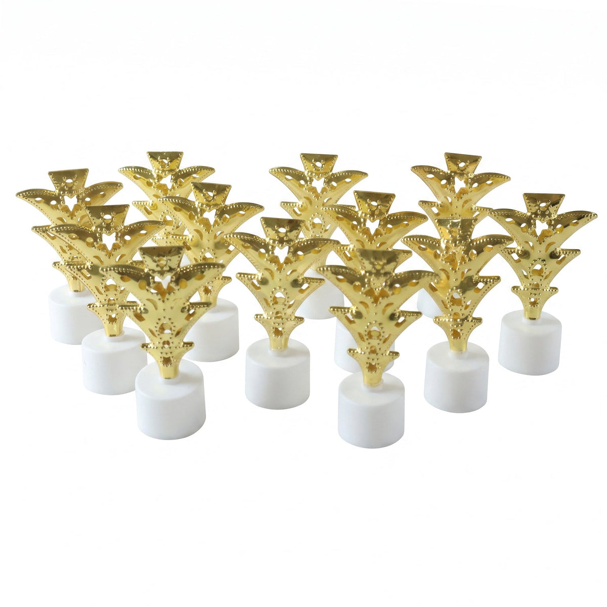 Golden Christmas Tree Led Tealight Candles For Home And Festive Decor (12 Pc Set)