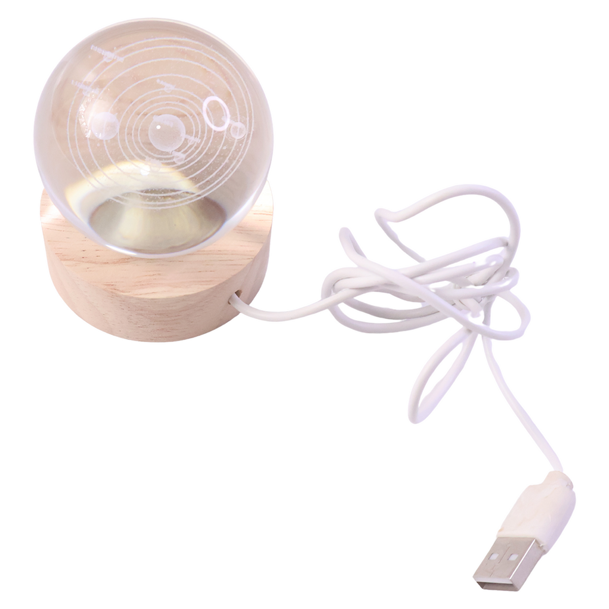 3d Crystal Ball Night Lamp (1 Pc)